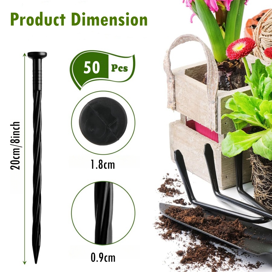 Dry Herb Vaping Accessories - 10 Adet Plastik Bahçe Zemin Çivisi