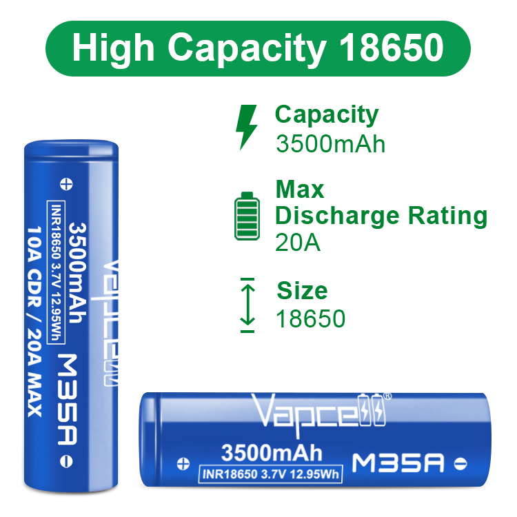 Vape Battery 18650 - Orijinal Vapcell M35A 18650 M35A 3500