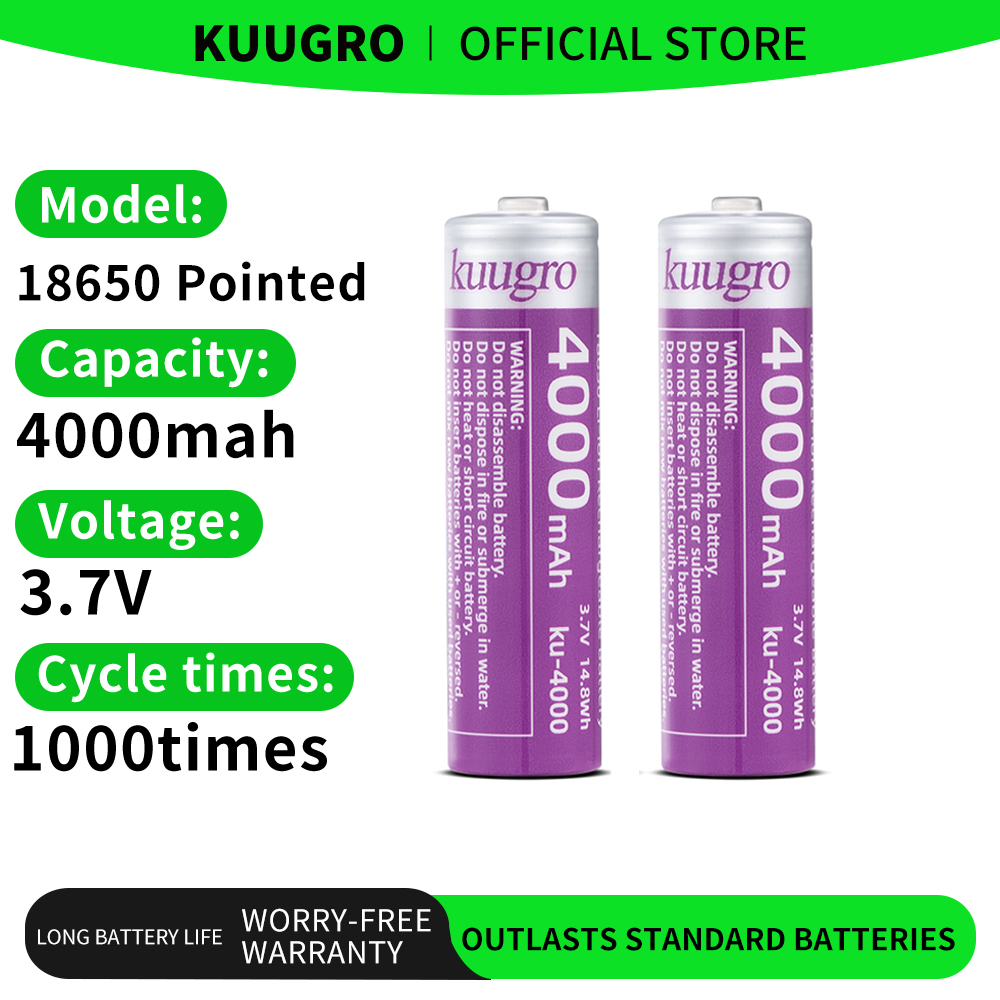 Kuugro 18650 4000 mAh Sivri Ka - Vape Battery 18650 incelemesi ve fiyatı