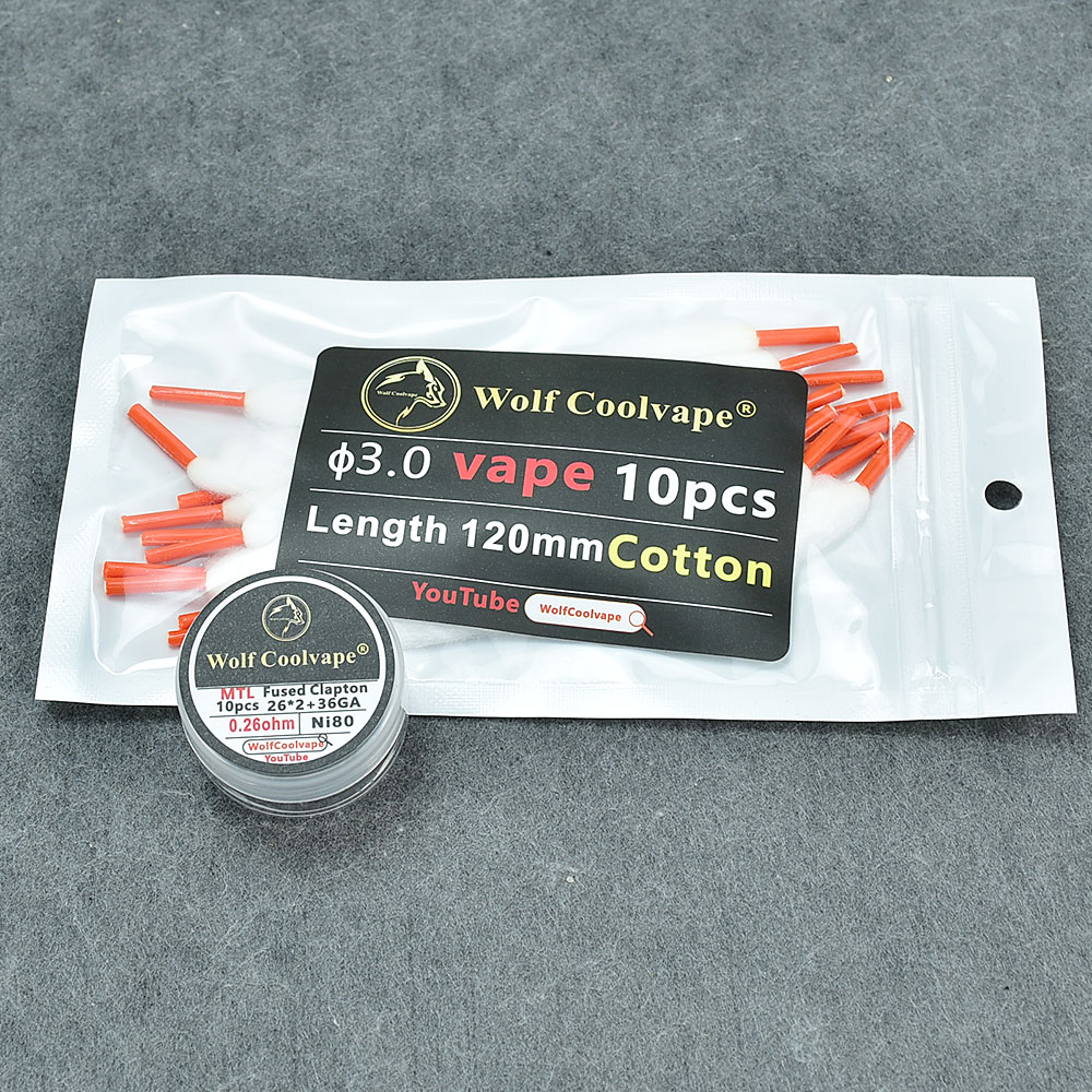 Wolfcoolvape ön inşa ısıtma te - Clapton Wire Pre Built incelemesi ve fiyatı