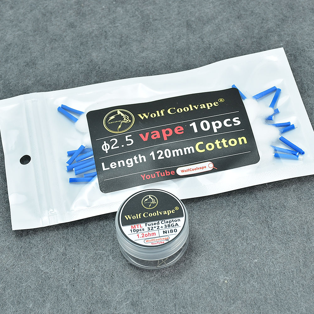 Wolfcoolvape ön inşa ısıtma te - Clapton Wire Pre Built incelemesi ve fiyatı