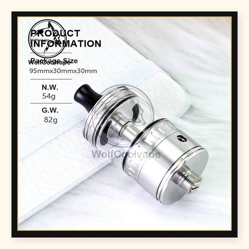 Wolfcool Vape NOLA RTA 22mm Gü - Vaping Air incelemesi ve fiyatı